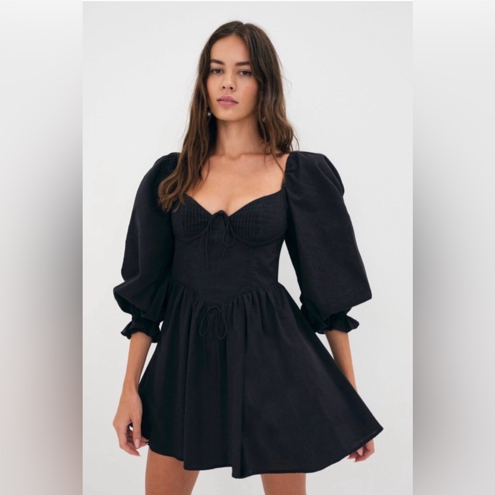 For Love and Lemons Ruth Mini Dress - Black Small